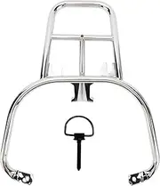 Motorcycle Rear Luggage Rack, Ergonomic Cargo Carrier, Made of High Strength Iron, Powder Coating, Easy Installation, Fitment for Vespa Primavera 150 Sprint 150 All Years (Chrome)