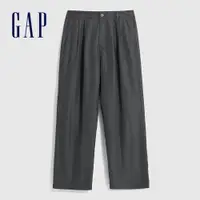 在飛比找蝦皮商城優惠-Gap 男裝 商務刷毛直筒長褲-深灰色(840886)