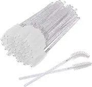 Crystal Eyelash Spoolies Disposable Mascara Brushes, 100Pcs Disposable Eyelash Brushes Mascara Wands Makeup Brushes