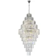 Grand Crystal Chandelier Spiral Staircase Pendants Lights Glitz 23 Lighting 11 Tier Chrome