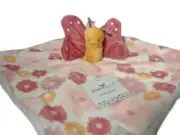 New Butterfly Plush Baby Security Blanket Floral Buddy Blankie Soft Dream Gro