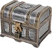 SOLUSTRE Vintage Pirate Box Multi Functional Decorative Treasure Chest for Lightweight Storage Container for Adventure Games Pirate Role Playing and Halloween Decor present for Birthdays