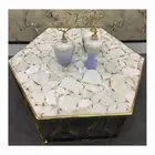 24"x24" White Agate Stone Coffee Sofa Dining Table Top Handmade Patio Decor Arts