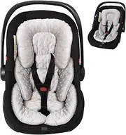 Infant Carseat Insert, 2-in-1 Reversible Baby Car Seat Cushion for Newborn Toddler Head & Body Support Car Seat Pad for Carseats, Strollers, Swings, Bouncers