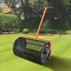 Cisvio Spreaders 28.3" Fertilizer Handheld Compost Lawn/Garden Peat Moss Steel