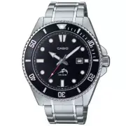 Casio Duro Marlin Black Dial Stainless Steel Men's 200m Analog Divers Watch MDV-