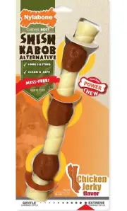 Nylabone Shish Kabob Rawhide Dog Toy, Chicken Jerky X-Large 50+ LBS