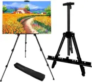Art Painting Artist Easel Stand, Portable Adjustable Metal Tripod with Bag,Easel