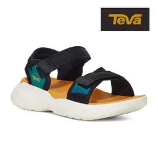 【TEVA】原廠貨 女 Zymic 多功能運動中厚底科技涼鞋/雨鞋/水鞋(黑色/向日葵黃-TV1124039BSFL)