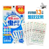 在飛比找PChome24h購物優惠-【ecumu】日本製 長條造型驅蚊防蚊貼片48枚
