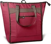 Rachael Ray Chillout Thermal Tote Bag, Insulated Cooler Bag Keeps Food & Drinks Hot or Cold for Hours, Grocery & Beach Bag, Burgundy, 18.5" X 6" X 16.5", Thermal Tote