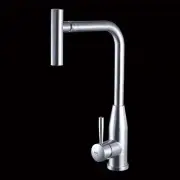 High Arc Top Spout Swivel Brushed Nickel Finish Stainless Steel Faucet AFK3604