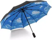 Compact Umbrella Windproof Folding Travel Umbrella - Automatic Umbrellas