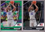 James Wiseman Memphis Tigers 2020 Prizm Green Ice Rookie & Base #42 LOT