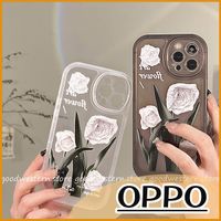 ins冷淡風 白玫瑰 OPPO A77 A57 A74 A54 A73 A72 A53 A54 A5 A9 2020 AX7 防摔手機殼 藝術透明 保護套