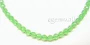 15.5" Green Chalcedony Quartz (Syn.) Round 6mm Faceted #60014