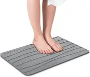 Amilutuo Stone Bath Mat, Diatomaceous Earth Bath Mat, Non-Slip Absorbent Bath Mat, Fast-Drying Bath Stone Mats for Bathroom, Experience Dagic of Diatomaceous Earth from Nature (Dark Gray, 39x60cm)