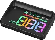 KALLORY Abs Monitor Speedometer Car Compass Speed Alert Easy to Install Compact Design