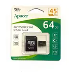 現貨可自取  APACER 宇瞻   MICRO SDHC 64G  SD 64G 記憶卡  行車紀錄器卡