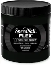 Speedball Flex Screen Printing Fabric Ink 8oz-Ebony FLXINK8-45203