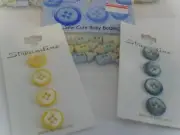 Dress it up Buttons, 30 Baby bottles - Boy, Scrapbooking, craft +8 bonus buttons