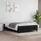 Box Spring Bed with Mattress Black 137x187 cm Double Size Fabric vidaXL