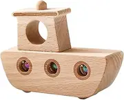 Toddler Boat Toy – Wooden Rolling Ball Play Set, Fun Learning Toy | Kids Development Game for Hand Eye Coordination, montessoris Educational Toy, Nautical Decor Gift for Baby Boys Girls