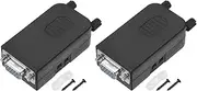 uxcell D-sub Connector DB15 Female Socket 15-pin 3-Row Female Serial Port Terminal Breakout Block Adapter with Screw for Mechanical Equipment CNC Computers