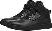 [soulsfeng] Black High Top Sneakers for Men Skate Shoes Leather Basketball Shoes Size 13