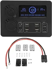 12V Mini Power Battery Box with Fast Charge Technology, 4 Ports, 6 USB Ports, 2 X 12V Sockets, Ideal for Camping Fishing Outdoor Emergency Boat Power Box with ABS + Metal