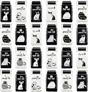 24 Pcs Cute Eraser for Pencils Cute Black and White Cats Eraser with Cover and Clean up Roller Kawaii Erasers for Kids Fun Erasers Back to School Supplies Kid Party Favors Gift