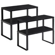 Cabinet Shelf Organizer, Spice Racks Set of 4, Kitchen Counter Shelves, Stack...