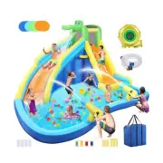 AKEYDIY Inflatable Water Slide & Crocodile Water Bounce House, Blow Up Water ...