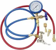 Gatuida Car Air Conditioning Repair Kit Manifold Gauge Set Automotive Service Tool Manifold Hose Pressure Gauge