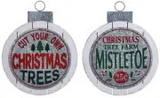 Special T Imports Cut Your Own Mistletoe Tree Farm Ornament Door Hanger Set of 2
