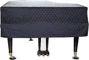[ESYUEL] Grand Piano Full Cover Waterproof Moisture-Proof and Dustproof Grand Piano Protective Cover (160cm/62.9in, Black)