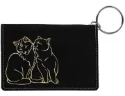 Purrfect Love Laser Engraved Keychain Wallet