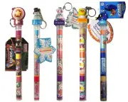 Disney Lip Smacker captain America dory Lip Balm Tube Cane Trio set w/ Key Chain