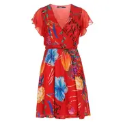 Desigual Women's Miranda Vest Dress, Red, Medium