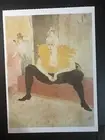 POSTCARD TOULOUSE-LAUTREC & MONTMARTE, SEATED CLOWNESS (MADEMOISELLE CHA-U-KA-O