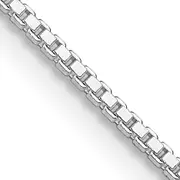 28 Inch Sterling Silver Rhodium-Plated 1.25mm Box Chain