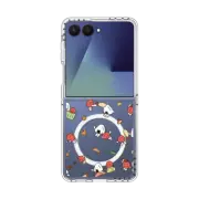 Galaxy Z Flip7 Clear Magnetic Case Onigiri&Umeboshi Bento Party by FURIIRAKUN