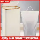 Foldable Large Laundry Hamper with Lid & Inner Bag Bathroom Accessories (Beige)