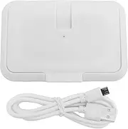 Baby Wipes Dispenser, Baby Wipe Warmer Baby Wet Wipes Warmer Portable USB Wipes Heater Wet Wipe Heater for Home and Car (White)