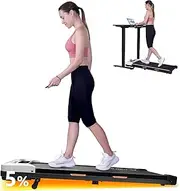 Under Desk Treadmill, Walking Pad 2 in 1 for Walking and Jogging, Portable Walking Treadmill with Remote Control Lanyard for Home/Office, 2.5HP Low-Noise Desk Treadmill in LED Display with Incline