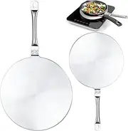 Geiserailie 2 Pcs Heat Diffuser Plate 9.3 Inch & 7.7 Inch Stainless Steel Cooking Induction Adapter Simmer Plate for Electric Gas Stove Glass Cooktop Converter Induction Hob Pans Coffee Milk Cookware
