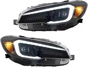 Auto Headlights Lighting Assembly Compatible For Subaru Impreza 2008-2014 2015-2020 Upgrade LED Car Front Lamps Projector Lens Accessories(For 15-20 Style B)