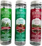Scentsicles Holiday Bundle - White Winter Fir, O Christmas Tree and Christmas Berry (3 Bottles, 18 Ornaments)