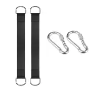 2Pcs Tree Swing Straps Hanging Kit with 2 Carabiners Single Bar Extension8190