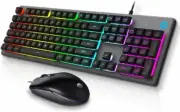 Keyboard and Mouse, HP Gaming Mechanical RGB Backlit Mouse & Keyboard KM300F